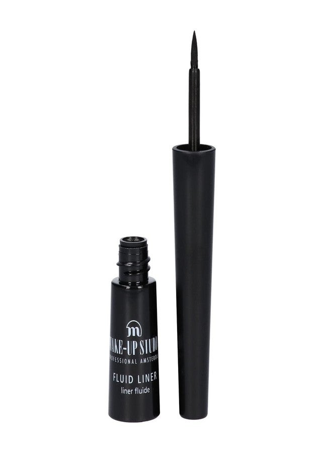 Make-Up Studio Professional Make-Up Fluid Liner Eyeliner - Features A Handy Tip For Easy Application - Delivers Shine In 4 Metallic Colors And In Matt Black - Sparkling Black - 0.08 Oz - Image 1